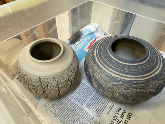 onbewerkte potten